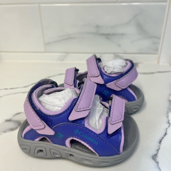 Columbia Other - New Columbia unisex-child Techsun 3 Strap Sandal.Size 4 Toddler Purple/Blue